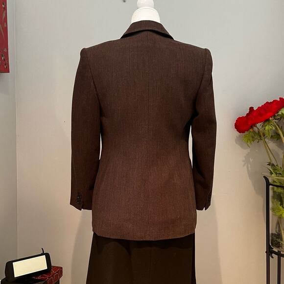 NEW Jones New York Career Wool Striped Career Longline Blazer Jacket Y2K 4P NWOT - Picture 6 of 14